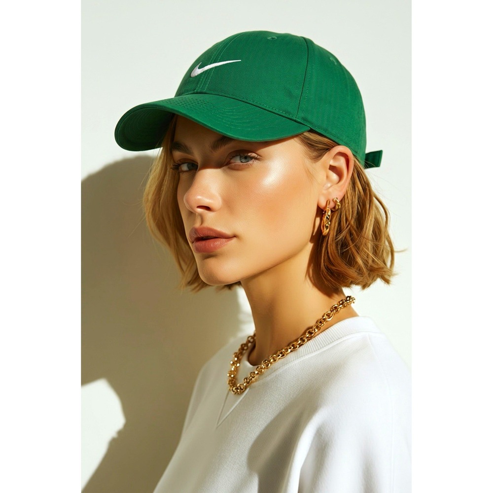 Nike Dri-FIT Green Moisture Wicking Adjustable Baseball Cap Mens Legacy91 Hat